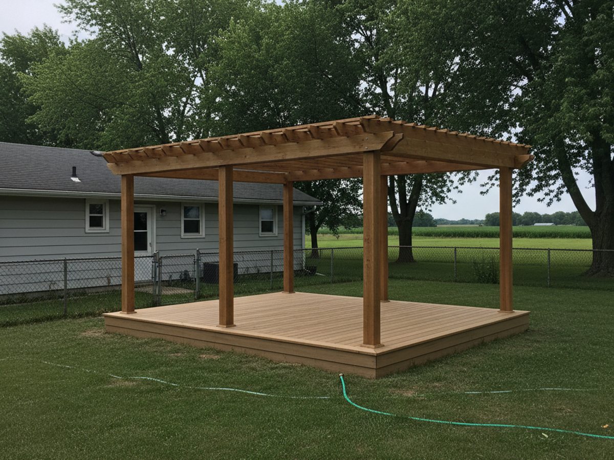 Sunrise Deck Co crew working on a home