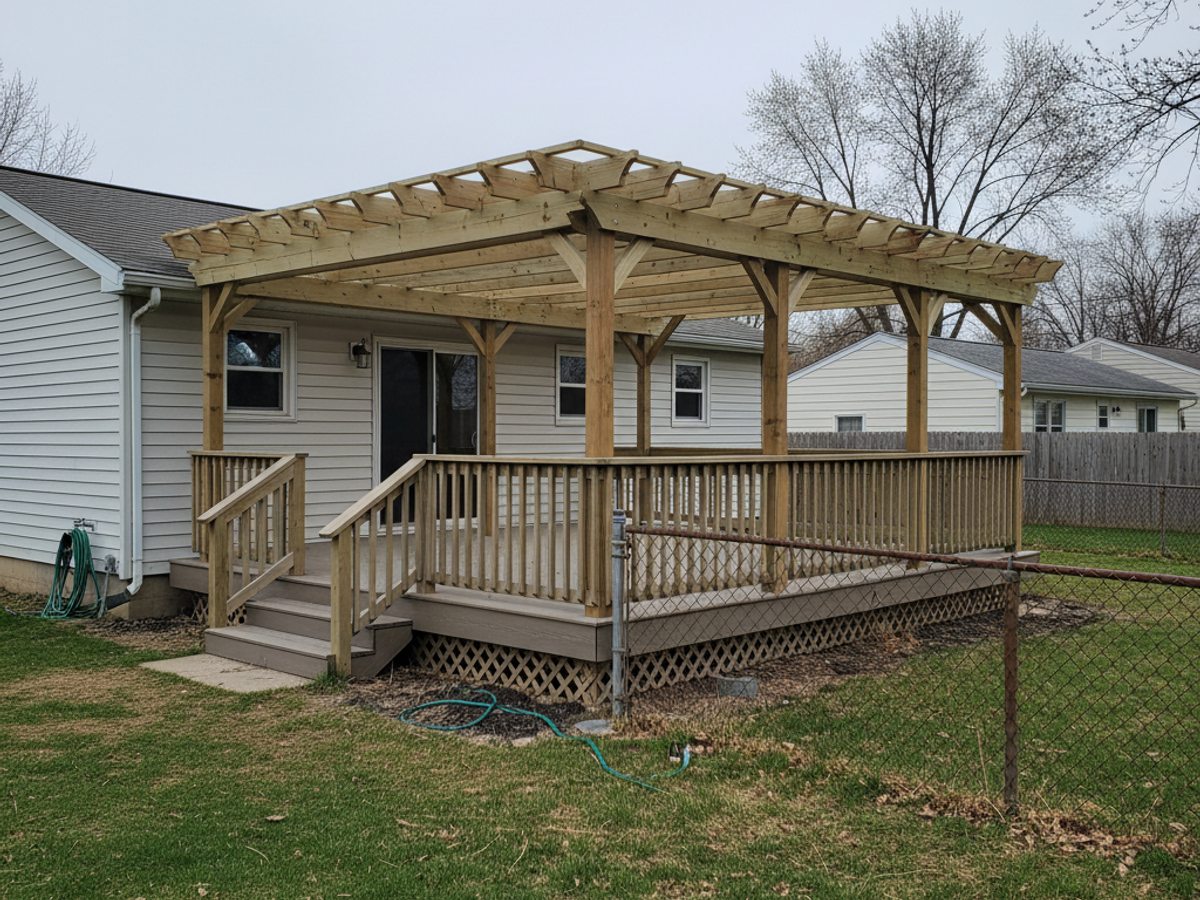 Composite Decking Installation completed by Sunrise Deck Co in Milwaukee, WI